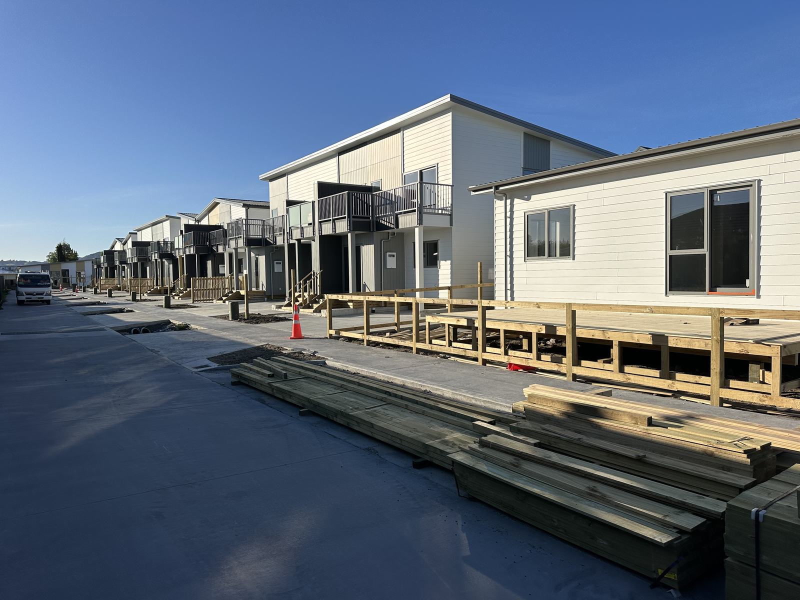 Completed townhouses